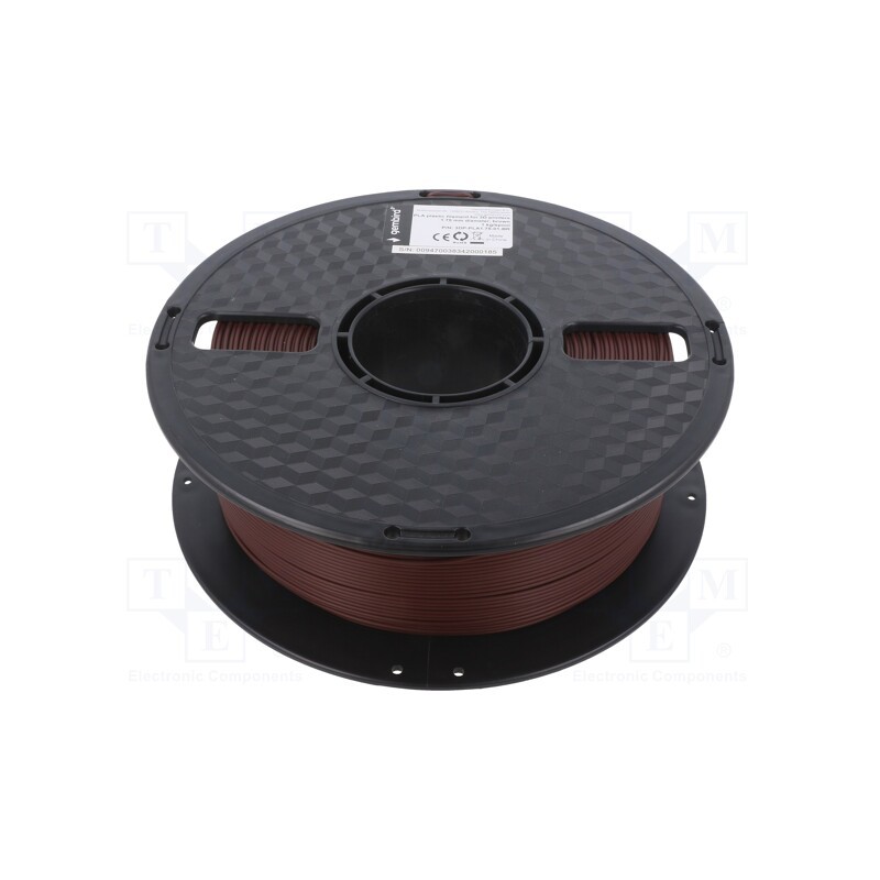1 rol x GEMBIRD - 3DP-PLA1.75-01-BR - Filament: PLA, 1.75mm, bronze, 190÷220°C, 1kg