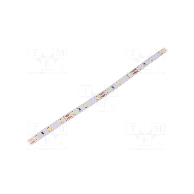 1 m x WISVA OPTOELECTRONICS - HH-S60F008-2835-12 CW WHITE PCB IP20 - LED tape, white cold, 2835, 12V, LED/m: 60, 8mm, white PCB,