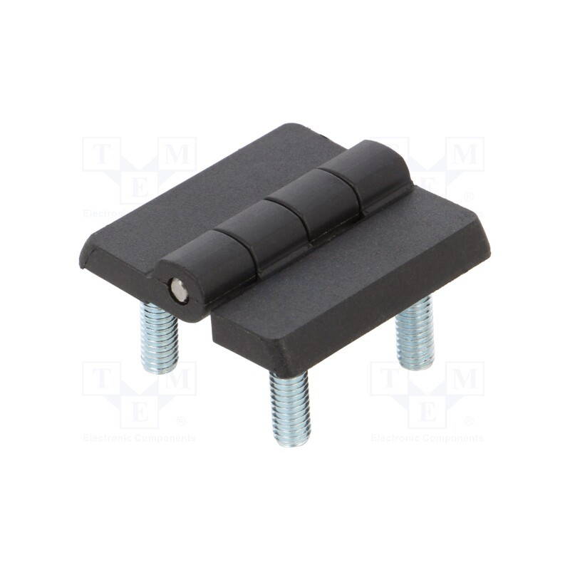 1 pcs x ROZTOCZE - 3.ZN30.102-07 - Hinge, Width: 30mm, polyamide, black, H: 30mm, with stud bolt
