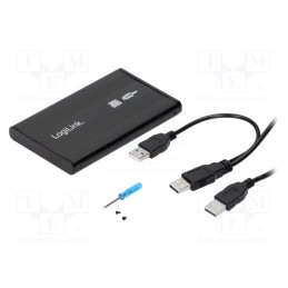 1 pcs x LOGILINK - UA0041B - Hard discs housing: 2,5', PnP and hot-plug, USB 2.0, black