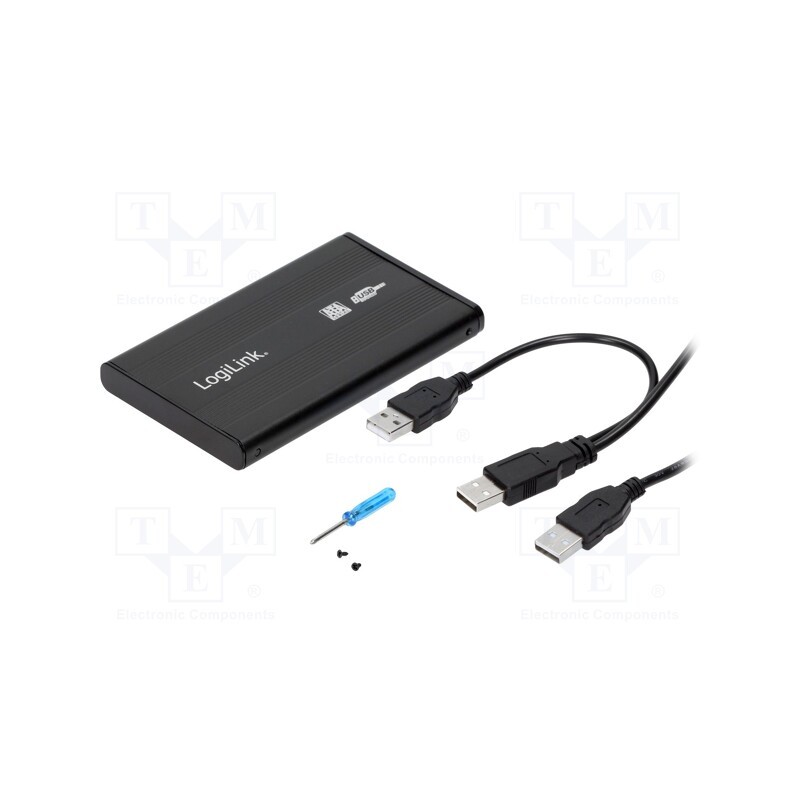 1 pcs x LOGILINK - UA0041B - Hard discs housing: 2,5', PnP and hot-plug, USB 2.0, black