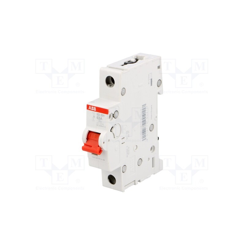 1 pcs x ABB - 2CDD281101R0063 - Switch-disconnector, Poles: 1, for DIN rail mounting, 63A, 253VAC