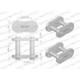 Reinforced chain lock z60sp r1 3 4 5 pcs m