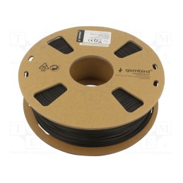 1 rol x GEMBIRD - 3DP-PLA-01-MTBK - Filament: PLA-MATT, 1.75mm, black, 190÷220°C, 1kg