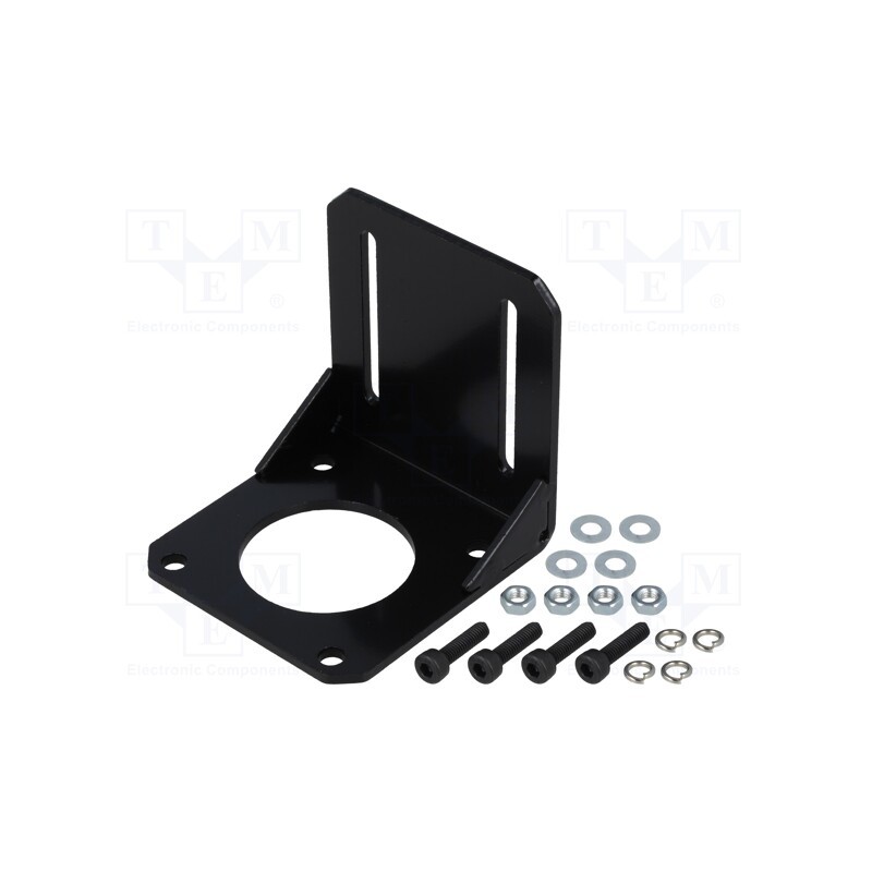 1 pcs x POLOLU - STEEL L-BRACKET FOR NEMA 23 - Bracket, black, bracket,mounting screws, NEMA 23, 1pcs.
