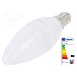 1 pcs x ams OSRAM - 4052899971066 - LED lamp, cool white, E14, 230VAC, 470lm, P: 5.7W, 6500K, CRImin: 80