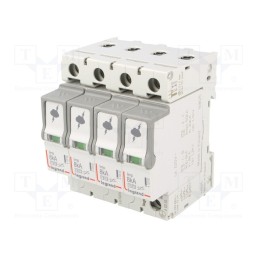1 pcs x LEGRAND - T1+T2 8/50 4P - Surge arrestor, Type 1+2, Poles: 4, 8kA, 320VAC, -10÷40°C, IP20