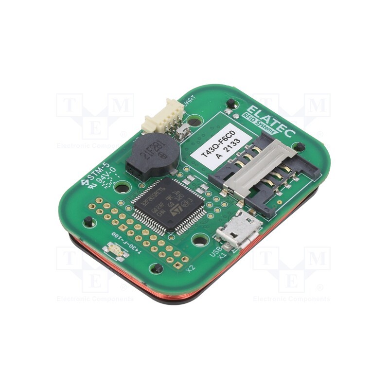 1 pcs x ELATEC - T43O-B6C0 - RFID reader, 4.3÷5.5V, GPIO,I2C,RS232,serial,SPI,USB,WIEGAND