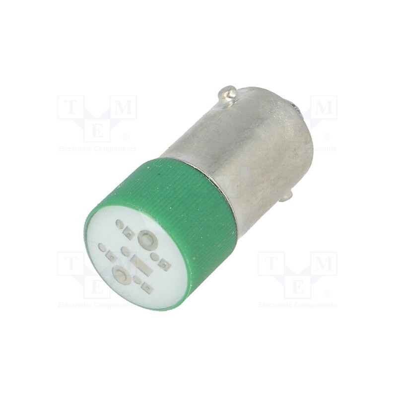 1 pcs x AUSPICIOUS - S-9, LED LAMP 220V G - LED lamp, green, BA9S, 230VAC