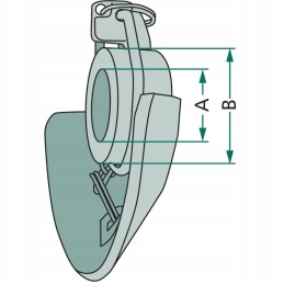Ball with lower hook collar, category 2