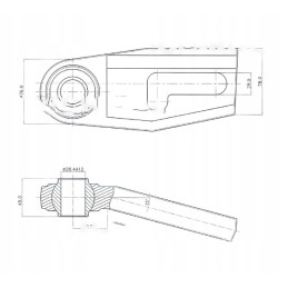 Right beam end c 385 4 cylinder 84450240 a