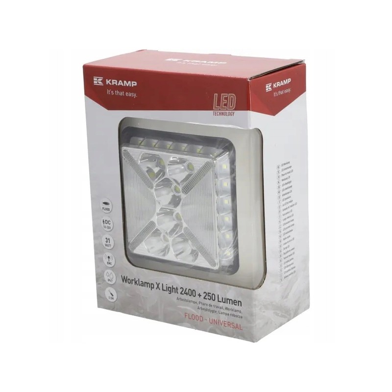 La10505 work lamp x 31w 2400 250 lumen kramp