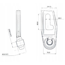 Left beam end c 385 4 cylinder 84450250 ap