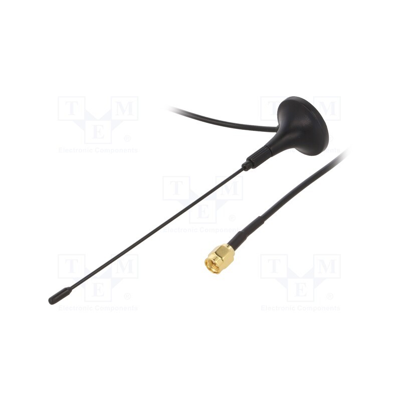 1 pcs x SR PASSIVES - 433M-ANT823 - Antenna, RF, 3dBi, linear, magnet, 50Ω, 470÷862MHz, Ø: 29.4mm, Len: 3m