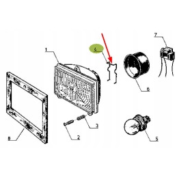 7701003802 driving light spring