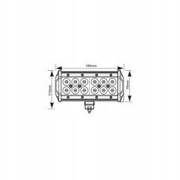 Halogen flood work lamp 12 led 36w 3600lm 12v