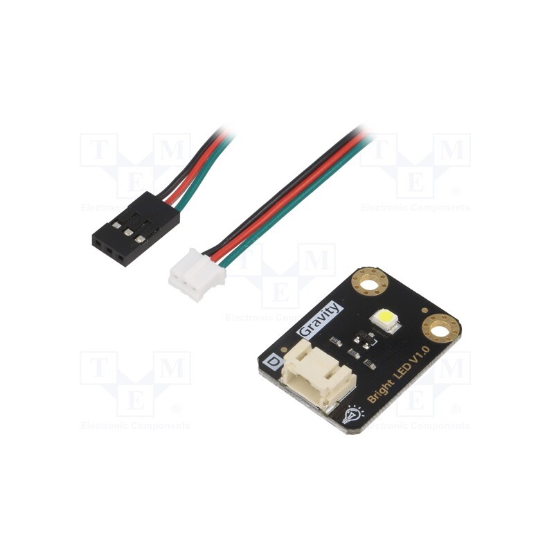 1 pcs x DFROBOT - DFR0438 - Module: LED, Gravity, 5VDC, 30x22mm, Colour: white