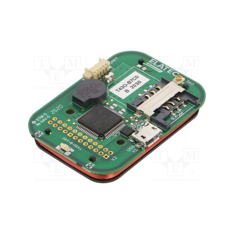 1 pcs x ELATEC - T43O-B7C0-P - RFID reader, 4.3÷5.5V, Bluetooth Low Energy, antenna, 50x35x7mm