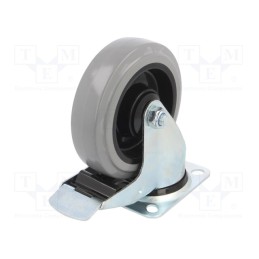 1 pcs x RADER - KPE-POGES 125K1-HC - Transport wheel, Ø: 125mm, W: 36mm, H: 156mm, torsional with lock