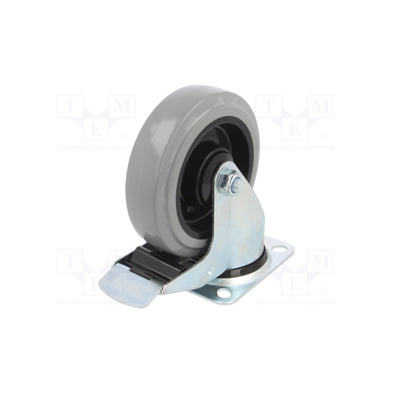 1 pcs x RADER - KPE-POGES 125K1-HC - Transport wheel, Ø: 125mm, W: 36mm, H: 156mm, torsional with lock