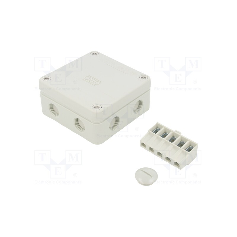 1 pcs x OBO BETTERMANN - B 9 T M 5 - Enclosure: junction box, X: 110mm, Y: 110mm, Z: 51mm, IP67