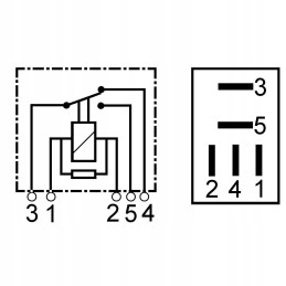 Fendt light relay 12v 25 15a 5 pin s8