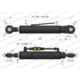Central connector hydraulic mf 3 mf 4 zetor 3 cyl
