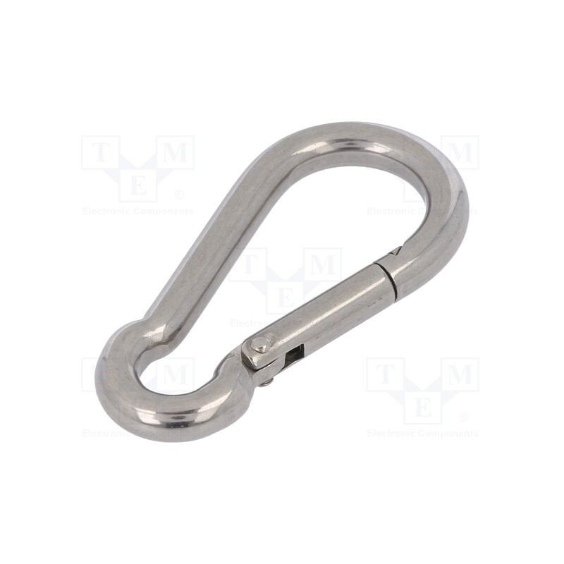 1 pcs x KRAFTBERG - KAR-6-A4 - Carabiner, acid resistant steel A4, for rope, L: 60mm, 6mm
