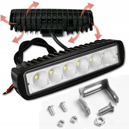 Work lamp 18w panel 6 led halogen 12v 24v