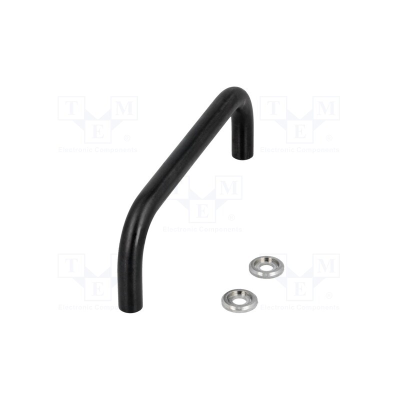 1 pcs x ELESA+GANTER - GN 425-10-100-BT - Handle, oxidized steel, black, H: 43mm, Mounting: M5 screw, Ø: 10mm