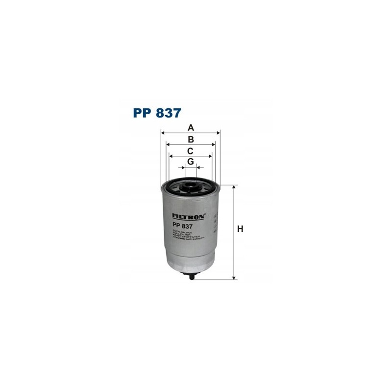 Fuel filter pp837 filtron