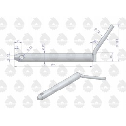 Lower hitch frame pin c 330 c 360 original