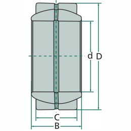 Articulated self-aligning bearing 30x55 mm ge 30 fo 2rs