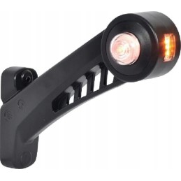 LED side marker lamp, right, 12 24v, amber and red