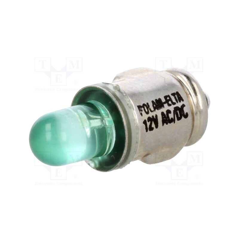 1 pcs x POLAM-ELTA - LG-BA7S-24AC/DC - LED lamp, green, BA7S, 24VDC, 24VAC