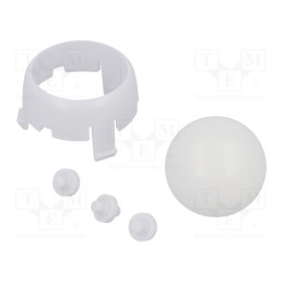 1 set x POLOLU - ROMI CHASSIS BALL CASTER KIT - WHITE - Ball casters, Kit: ball,housing, white, push-in, Tip mat: plastic