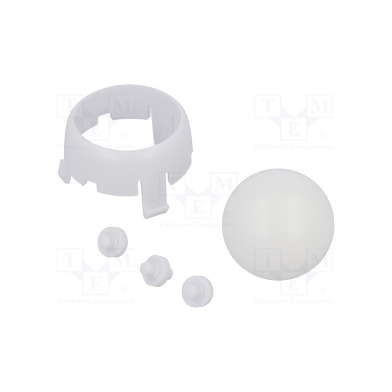 1 set x POLOLU - ROMI CHASSIS BALL CASTER KIT - WHITE - Ball casters, Kit: ball,housing, white, push-in, Tip mat: plastic