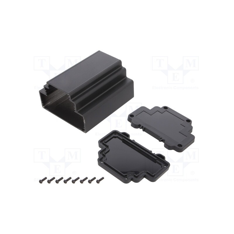 1 pcs x GAINTA - ALUD6MG-PBK-V0 - Enclosure: for DIN rail mounting, Y: 98.3mm, X: 113.3mm, Z: 69mm