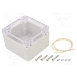 1 pcs x HAMMOND - RZ0256C - Enclosure: multipurpose, X: 80mm, Y: 82mm, Z: 55mm, Ritec, light grey