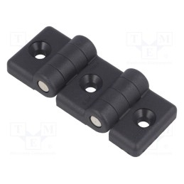 1 pcs x ELESA+GANTER - CFI.30-30/30 SH-6 - Hinge, Width: 89mm, technopolymer PA, black, H: 36mm, for profiles