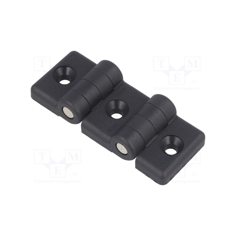 1 pcs x ELESA+GANTER - CFI.30-30/30 SH-6 - Hinge, Width: 89mm, technopolymer PA, black, H: 36mm, for profiles