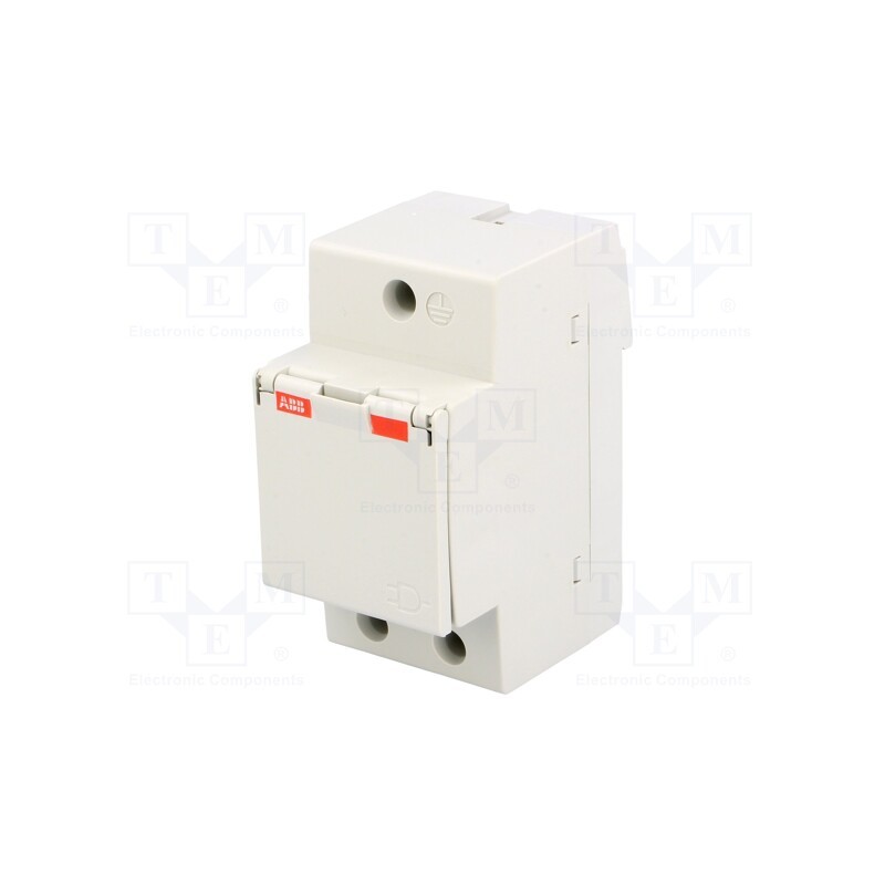 1 pcs x ABB - 2CSM211000R0721 - F-type socket, 250VAC, 16A, for DIN rail mounting
