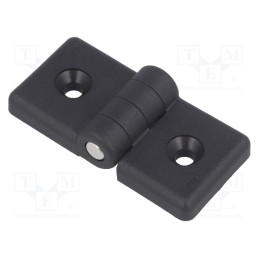 1 pcs x ELESA+GANTER - CFG.40/40 SH-6 - Hinge, Width: 74mm, technopolymer PA, black, H: 36mm, for profiles