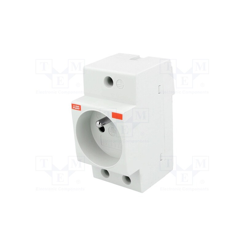 1 pcs x ABB - 2CSM110000R0711 - E-type socket, 250VAC, 16A, for DIN rail mounting