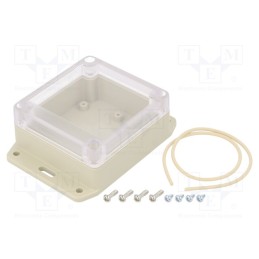 1 pcs x HAMMOND - RP1055BFC - Enclosure: multipurpose, X: 80mm, Y: 85mm, Z: 40mm, with fixing lugs