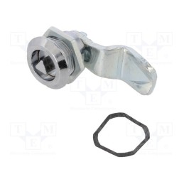 1 pcs x ELESA+GANTER - GN 115-DK-10 - Lock, cast zinc, 10mm, Kind of insert bolt: T7, Body: black