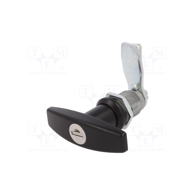 1 pcs x ROZTOCZE - 2.T30.002-30 - Lock, zinc and aluminium alloy, 30mm, black finish, Kit: key x2