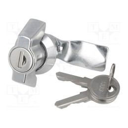 1 pcs x ROZTOCZE - 2.PM18.001-21 - Lock, zinc and aluminium alloy, 21mm, chromium, Key code: 1333