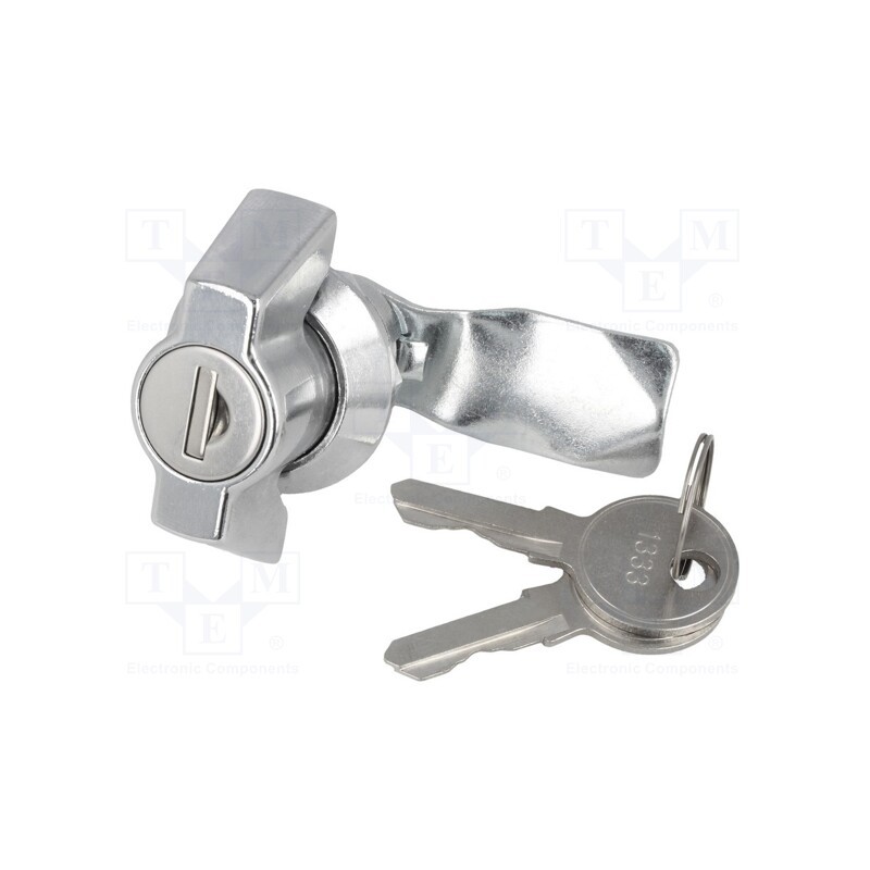 1 pcs x ROZTOCZE - 2.PM18.001-21 - Lock, zinc and aluminium alloy, 21mm, chromium, Key code: 1333