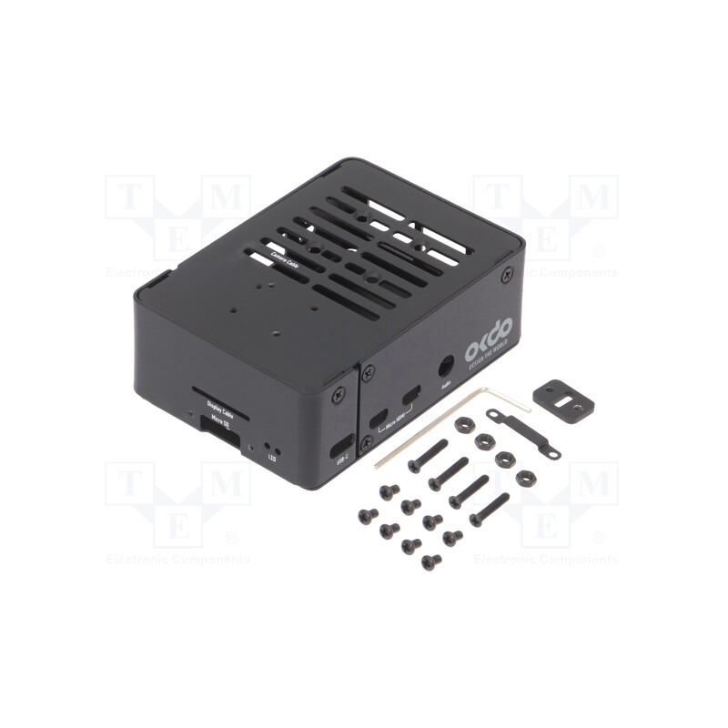 1 pcs x OKDO - 220-6233 - Enclosure: for computer, steel, black, X: 61.9mm, Y: 89.3mm